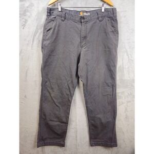 Carhartt Men's Grey Relaxed Fit Cargo Pants Size 38x29.5 Canvas Workwear Work